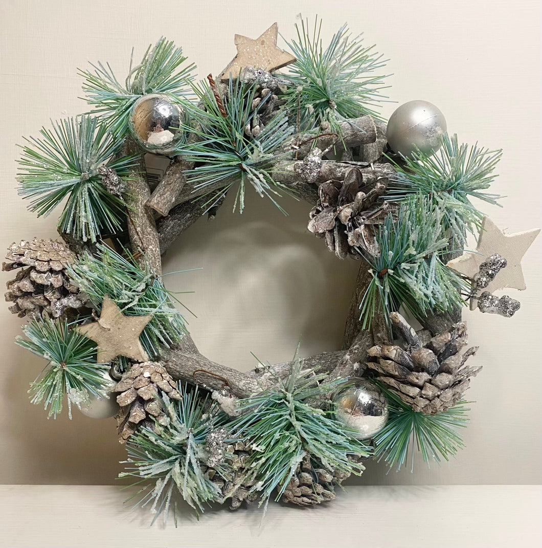 Silver Foliage Wreath