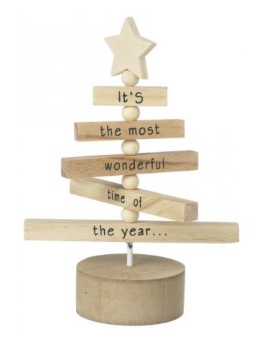Spinning Wooden Tree Decoration