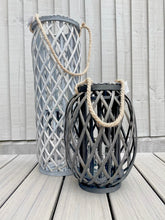 Load image into Gallery viewer, Grey Woven Lantern
