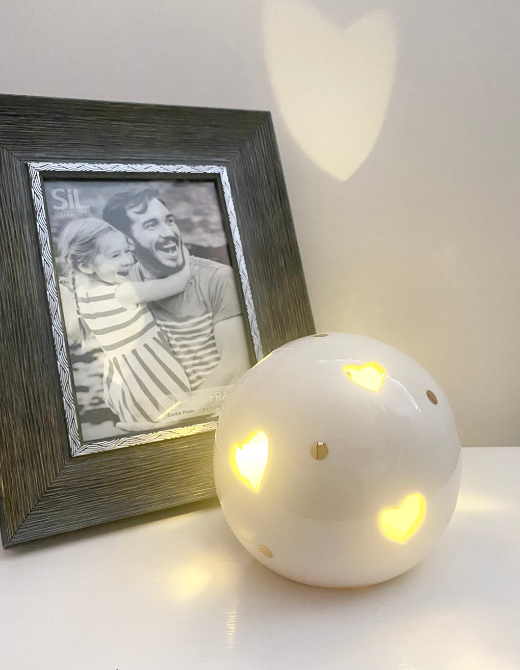 Ceramic LED heart ball
