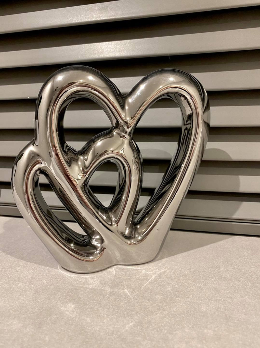 Silver Double Heart