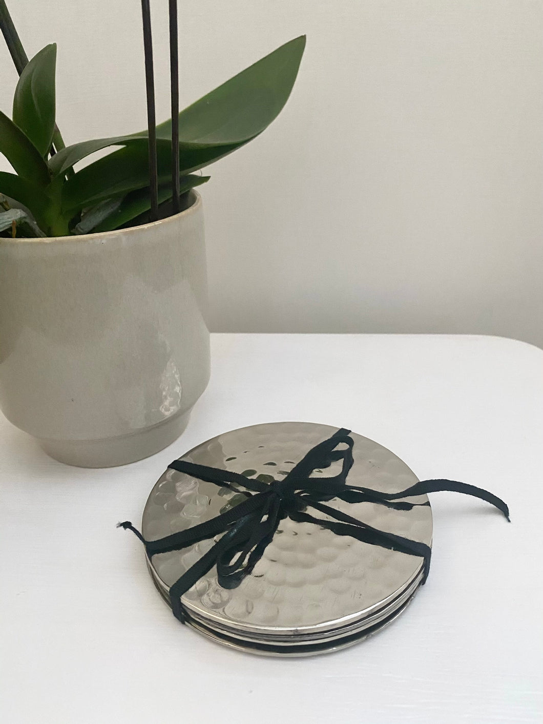 Silver Hammered Coasters