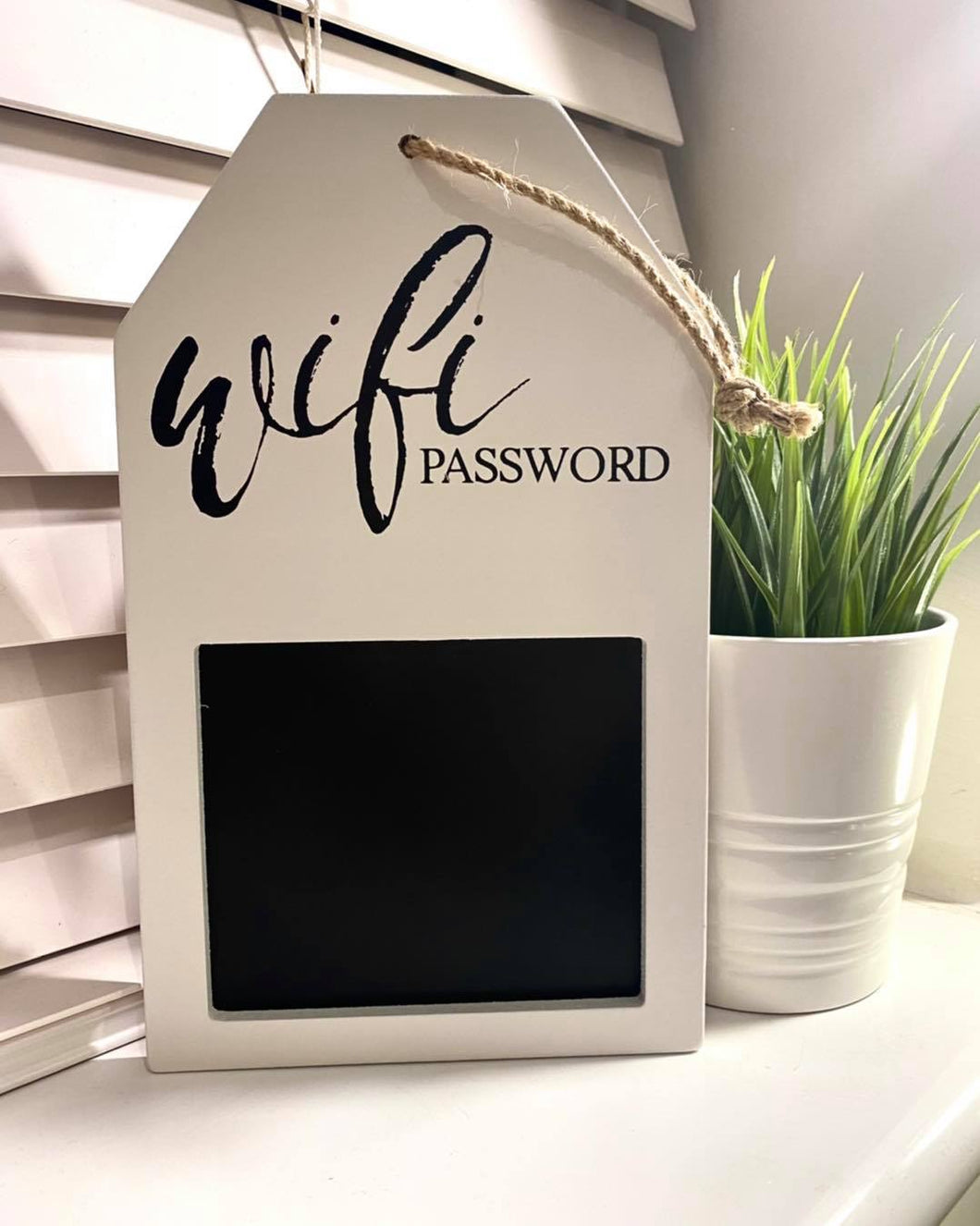 Wooden Wi-Fi Password Chalkboard